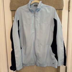 Nike zip up blue jacket